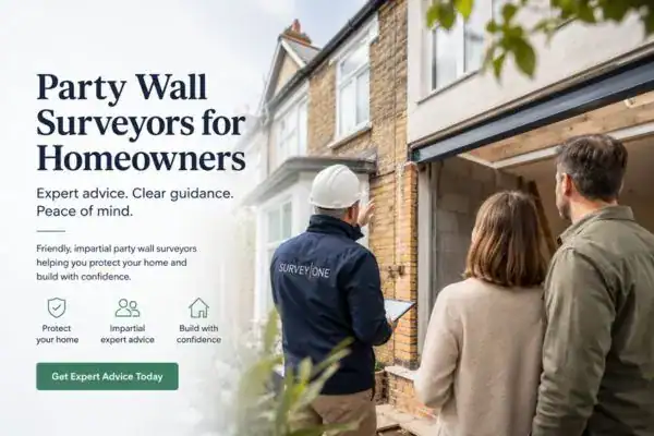 Image of couple with Party wall survey from Survey One Kingston upon thames